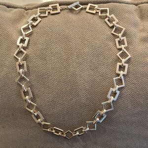 Sterling Silver Geometric Toggle Clasp Necklace